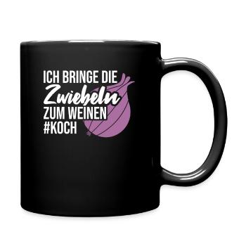 Koch Kochen - Tasse einfarbig - Schwarz - Rechts