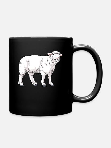 Moutons domestiques dessinés - Mug uni - noir