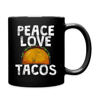 Tacos - Tasse einfarbig - Schwarz - Rechts