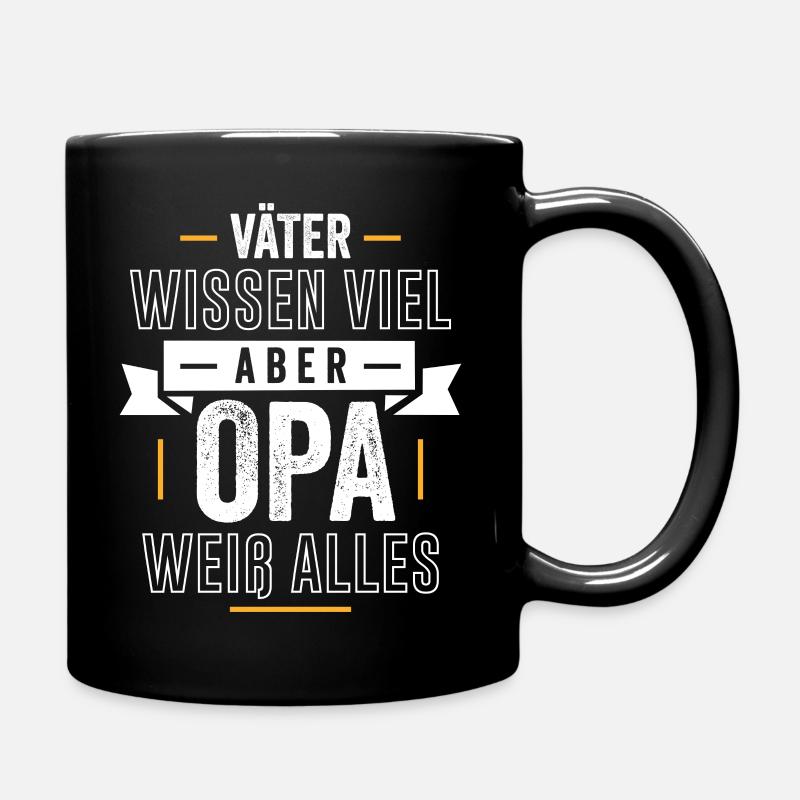 OPA WEIß ALLES - Tasse einfarbig - Schwarz