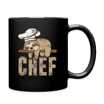 Paresseux chef cuisine cuisine cadeau - Mug uni - noir - Droite