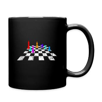Retro Chess Move - Full Colour Mug - black - Right