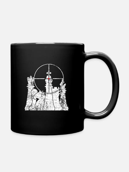 Schach Scachturnier König - Tasse einfarbig - Schwarz