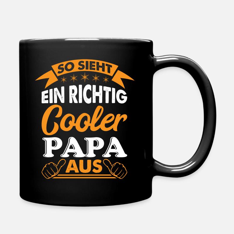 Vatertag SHIRT - So sieht ein cooler Papa aus - Tasse einfarbig - Schwarz