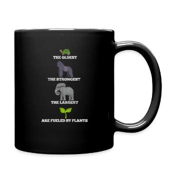 Végétalien Végétalien Végétalien Végétarien Végétarien - Mug uni - noir - Droite