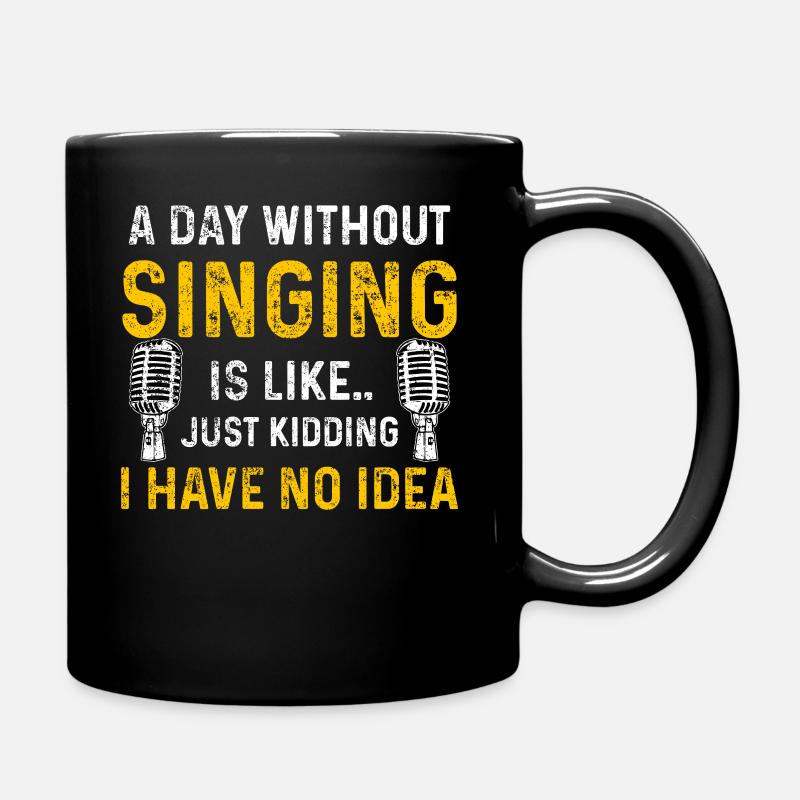 Singen Musical - Tasse einfarbig - Schwarz