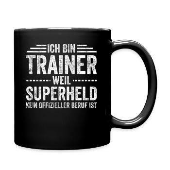 Fußball Trainer - Tasse einfarbig - Schwarz - Rechts