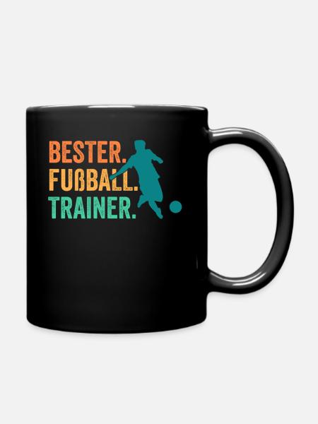 Fußball Trainer - Tasse einfarbig - Schwarz