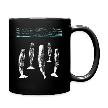 spermwhale plain white - Full Colour Mug - black - Right