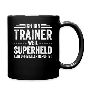 Fußball Trainer - Tasse einfarbig - Schwarz - Rechts