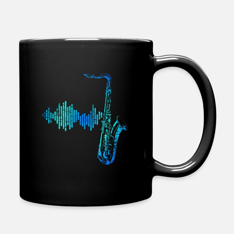 Saxophon Musiker Jazz - Tasse einfarbig - Schwarz
