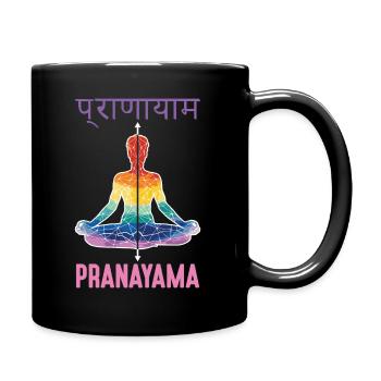 Pranayama Buddhismus Zen Yoga Meditation - Tasse einfarbig - Schwarz - Rechts