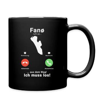 Fanö Anruf Call Urlaub Reise - Tasse einfarbig - Schwarz - Rechts