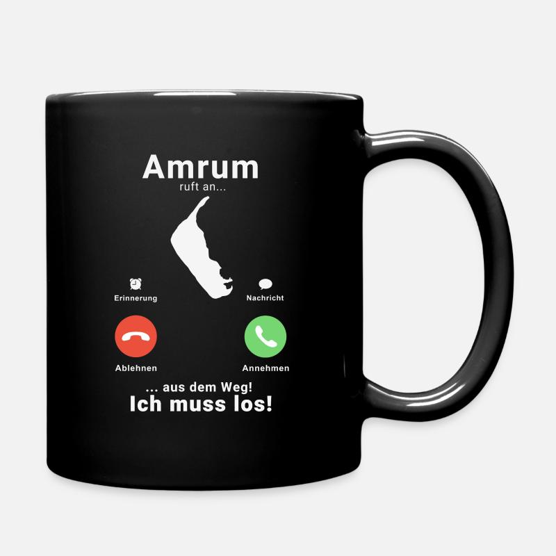 Ostfriesische Inseln - Amrum Anruf Call - Tasse einfarbig - Schwarz