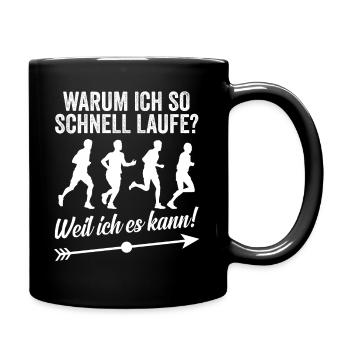 Läufer - Tasse einfarbig - Schwarz - Rechts