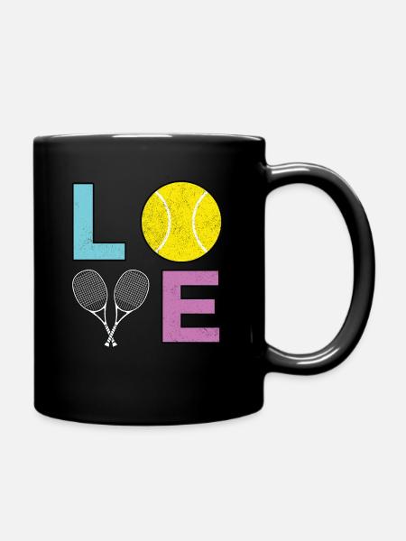 Love Tennis - Conception de joueur de tennis - Mug uni - noir