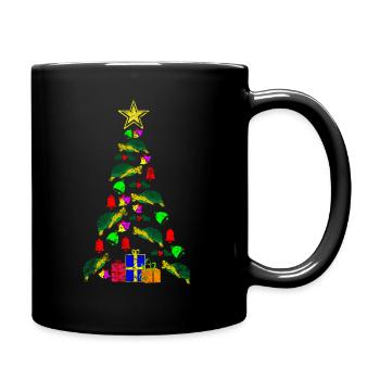 Turtle Christmas Tree - Full Colour Mug - black - Right