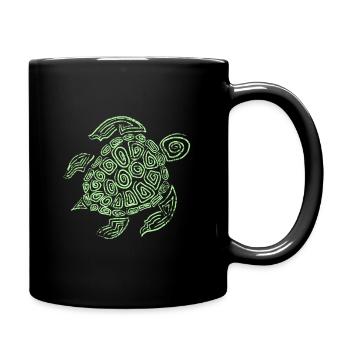 Turtle environmental protection - Full Colour Mug - black - Right