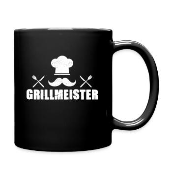 Ich bin Grillmeister - Tasse einfarbig - Schwarz - Rechts