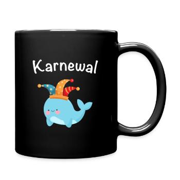 Karnewal Wal Kostüm Verkleidung Fasching Karneval - Tasse einfarbig - Schwarz - Rechts