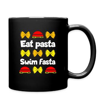Eat Pasta Swim Fasta Swimming Lover Swimmer Gift - Full Colour Mug - black - Right