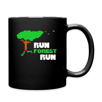 Run Forest Run Running Tree Runner Fun Run Gift - Mug uni - noir - Droite