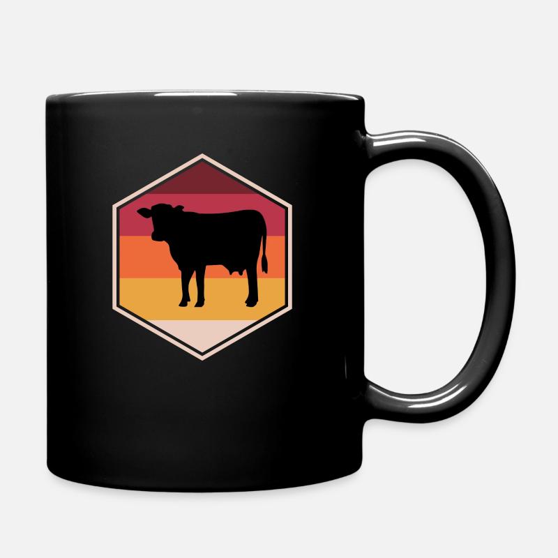 Idée de cadeau vache fantaisie pour les garçons - Mug uni - noir