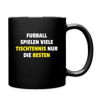Tischtennis - Tasse einfarbig - Schwarz - Rechts