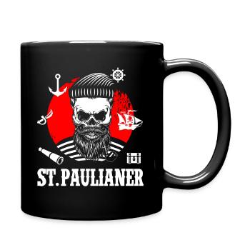 St. Pauli Hamburg Totenkopf Paulianer Sankt Pauli - Tasse einfarbig - Schwarz - Rechts