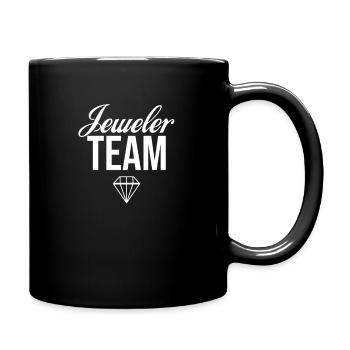 Juwelier Juweliere Juwelierin Juwel Team - Tasse einfarbig - Schwarz - Rechts