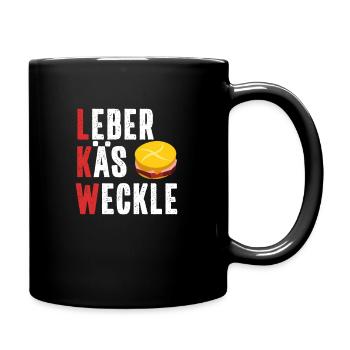 Truck Leberkäsweckle funny Swabian saying - Full Colour Mug - black - Right