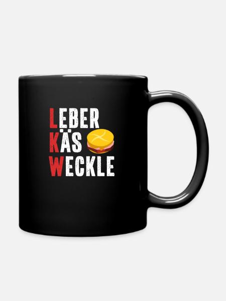 LKW Leberkas schwäbisch Leberkäse Schwaben - Tasse einfarbig - Schwarz