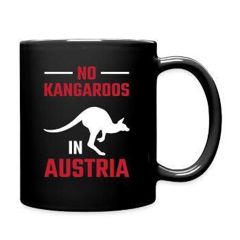 No kangaroos in Austria - Full Colour Mug - black - Right