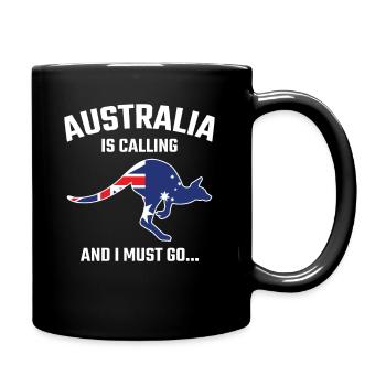 Australie kangourou cadeau - Mug uni - noir - Droite