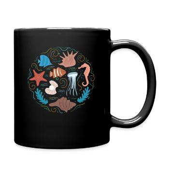 Marine animals Deep-sea fish Mussels - Full Colour Mug - black - Right