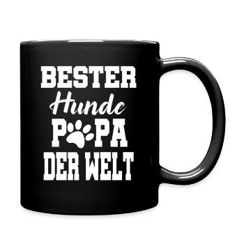 Hunde Papa Hund - Tasse einfarbig - Schwarz - Rechts