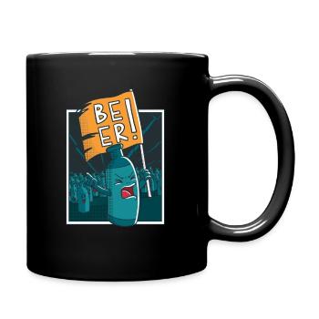 Beer Revolution Bier Aufstand Saufen Party Feiern - Tasse einfarbig - Schwarz - Rechts