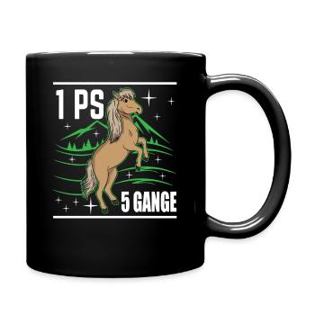 Islandpferd - Tasse einfarbig - Schwarz - Rechts