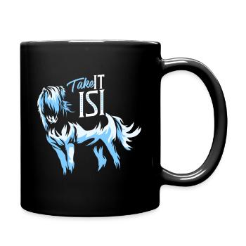 Islandpferd - Tasse einfarbig - Schwarz - Rechts