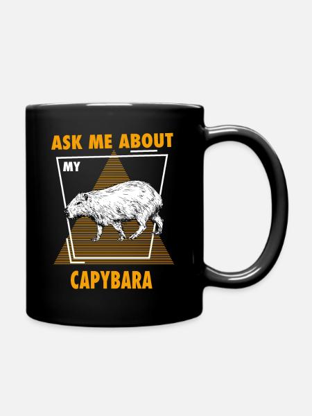 Demandez-moi à propos de mes capybaras - Mug uni - noir