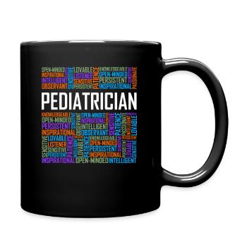 Pediatrician Words - Full Colour Mug - black - Right