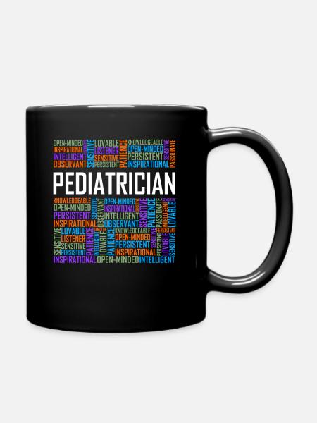 Kinderarzt Worte - Tasse einfarbig - Schwarz