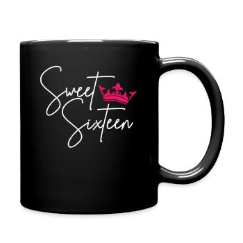 Sweet Sixteen - Sweet 16 Years - Birthday - Full Colour Mug - black - Right