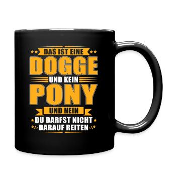 Deutsche Dogge Geschenk Hundeliebhaber Hundefans - Tasse einfarbig - Schwarz - Rechts