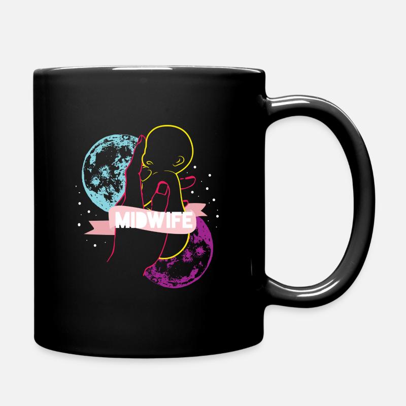 Hebamme - Tasse einfarbig - Schwarz
