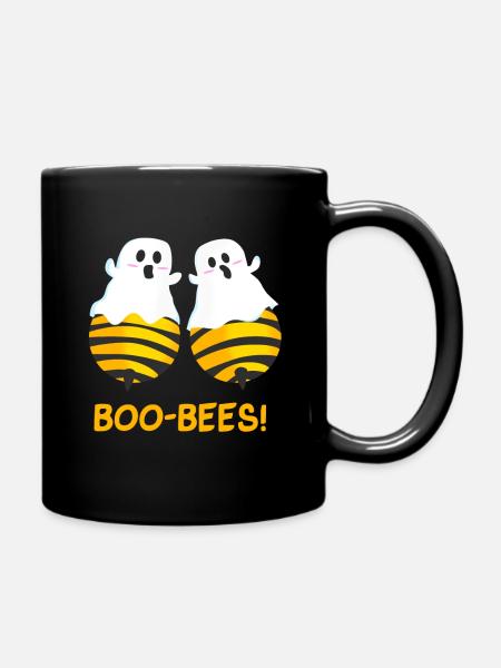 BOO-BEES! Bees or ghosts? - Full Colour Mug - black