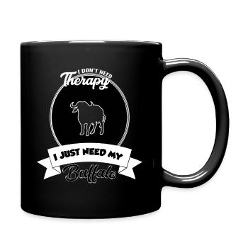 Bison - Je n’ai pas besoin de thérapie - Mug uni - noir - Droite