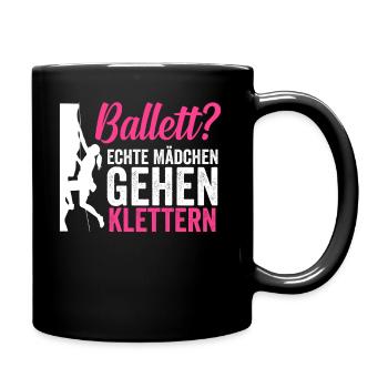 Klettern Mädchen - Tasse einfarbig - Schwarz - Rechts