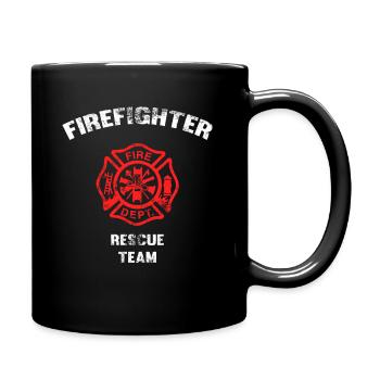Fire Department Logo - Tasse einfarbig - Schwarz - Rechts