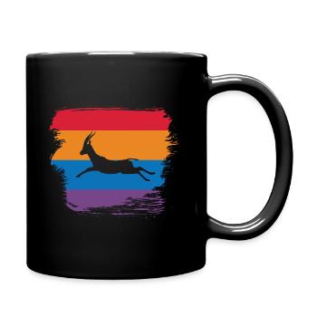 Gazelle retro and vintage flag - Full Colour Mug - black - Right